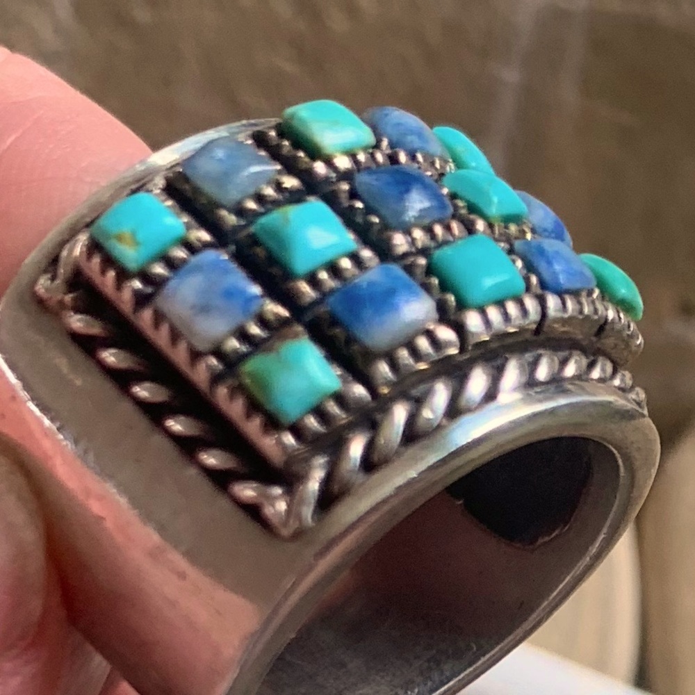 Native American Turquoise and Lapis Sterling Ring
